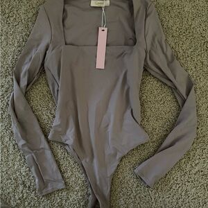 NWT Long Sleeve Square Neck Bodysuit